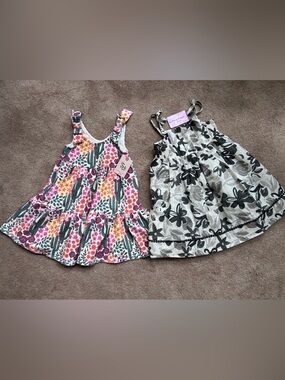 Bundle of 2 - Floral Print Toddler Dresses Tommy Bahama & Sincerely Jules